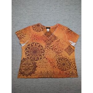 Appropriate Behavior Shirt Womens 4XL Boho Mandala Print Top 26W 28W Plus‎ Size
